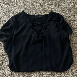 Brandy Melville Black Tie Top